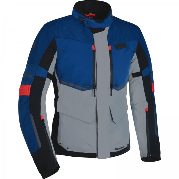 Oxford Oxford Mondial Jacket Grey/Blue/Red